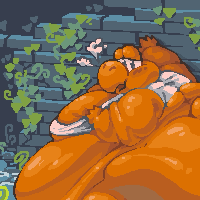Pixel art of a very fat Koopa Troopa.